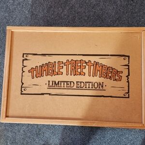 Vintage Tumble Tree Timbers Lincoln Logs in pull wagon